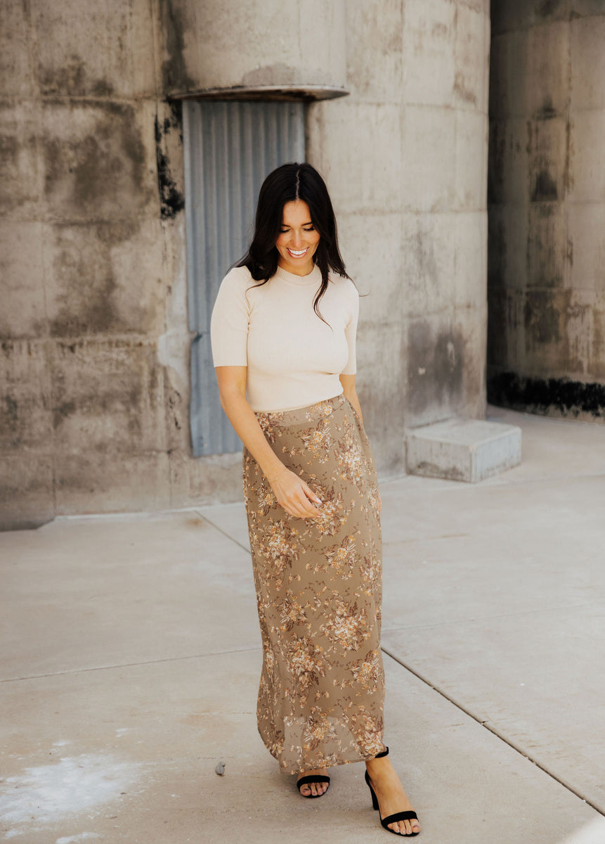【Anyone more】Agu nylon slit long skirt Long Skirt / Long Boho Skirt / Maxi Skirt / Full Length