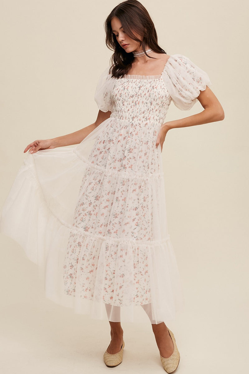 knee length dresses for ladies Malia Lilac Floral Midi Dress | AfterPay | Klarna