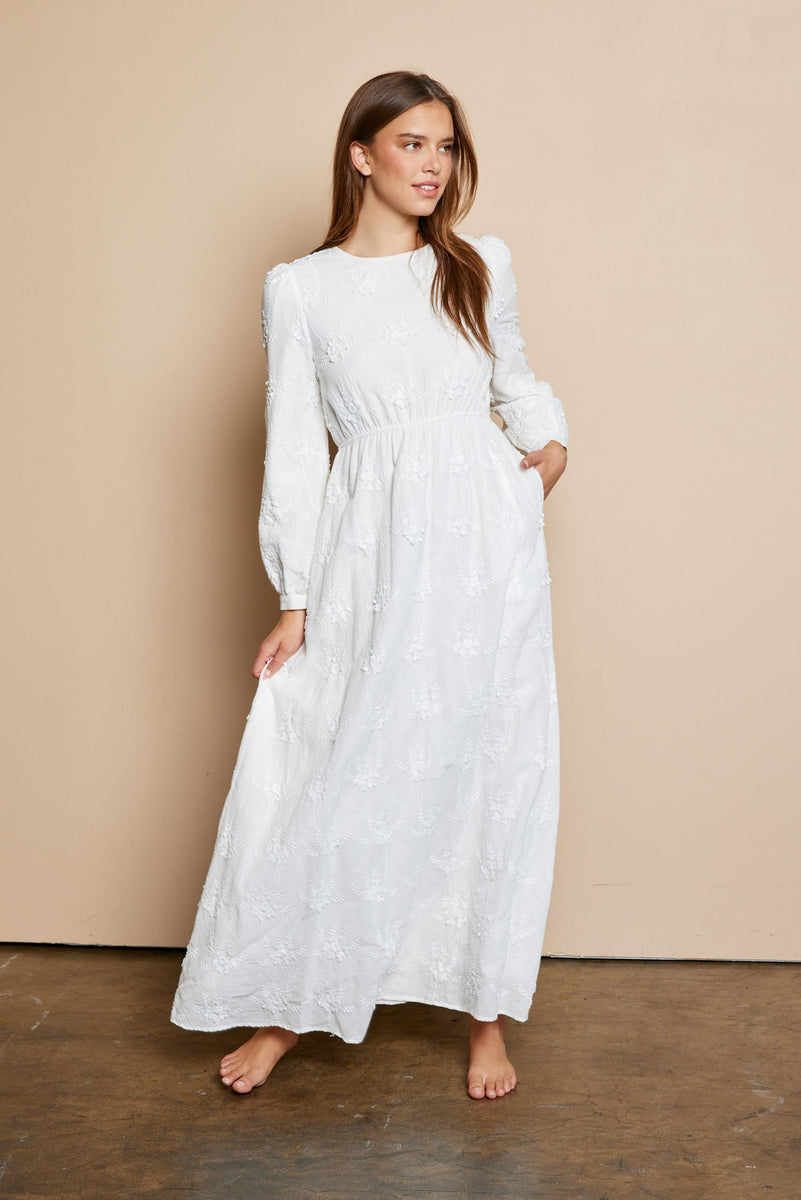 Modest lace store maxi dress