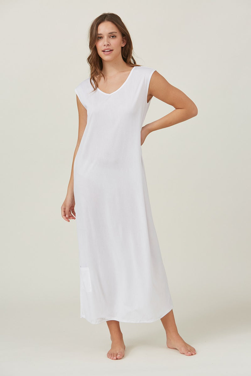 White temple dress slip
