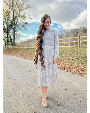 Lanie modest midi dress in cream-Exclusive JanieLanie Lanie modest midi dress in cream-Exclusive JanieLanie