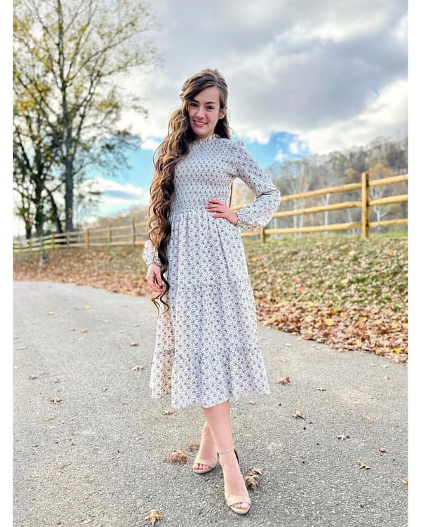 Lanie modest midi dress in cream-Exclusive JanieLanie Lanie modest midi dress in cream-Exclusive JanieLanie