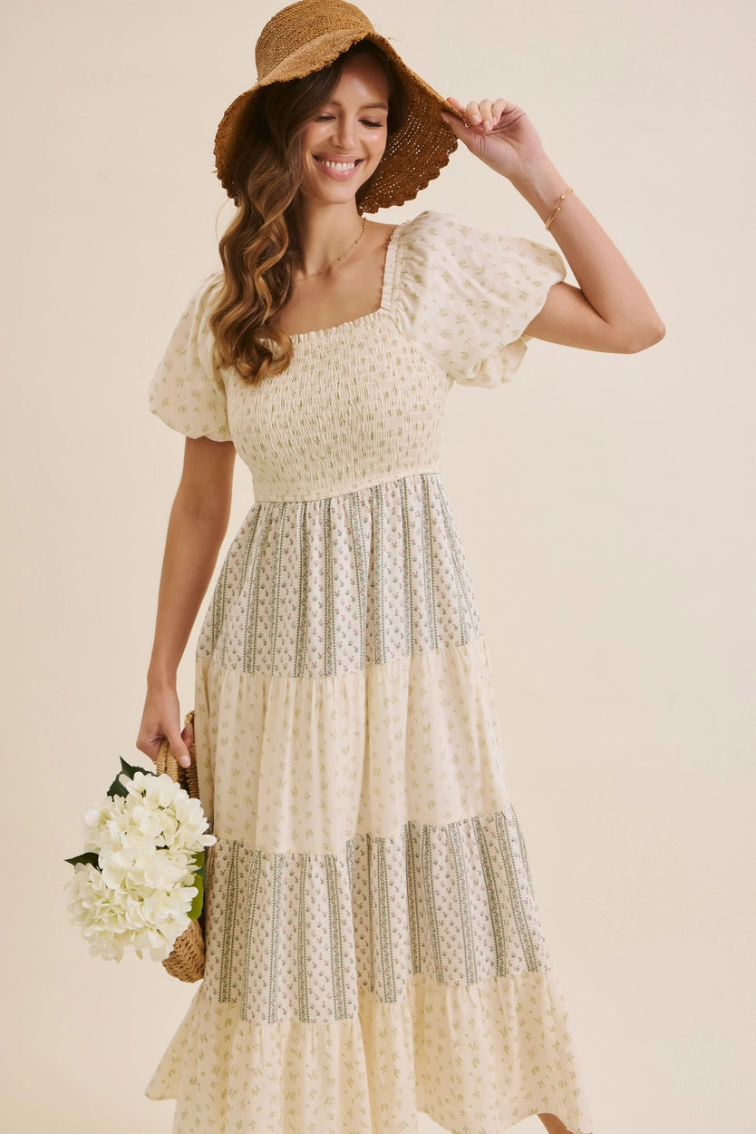 fitted lace wedding dress Eden modest maxi dress in amber wreath  JanieLanie