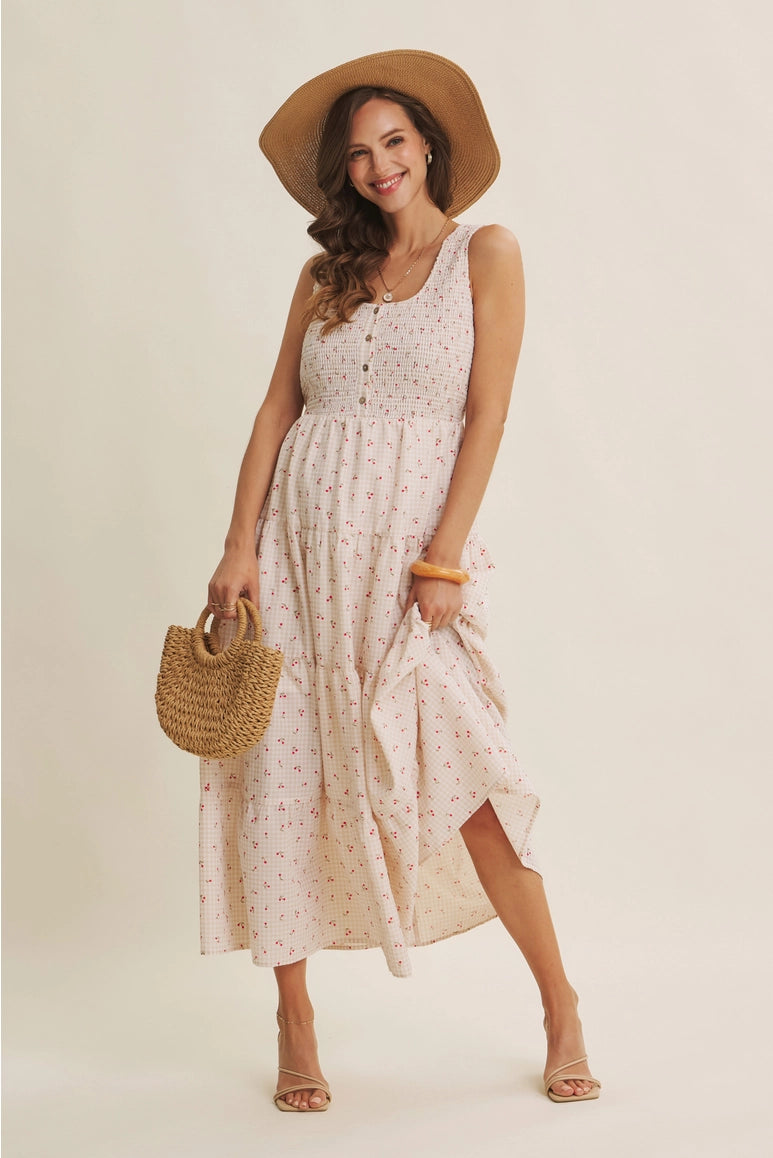 Cherry gingham maxi dress-NEW – JanieLanie