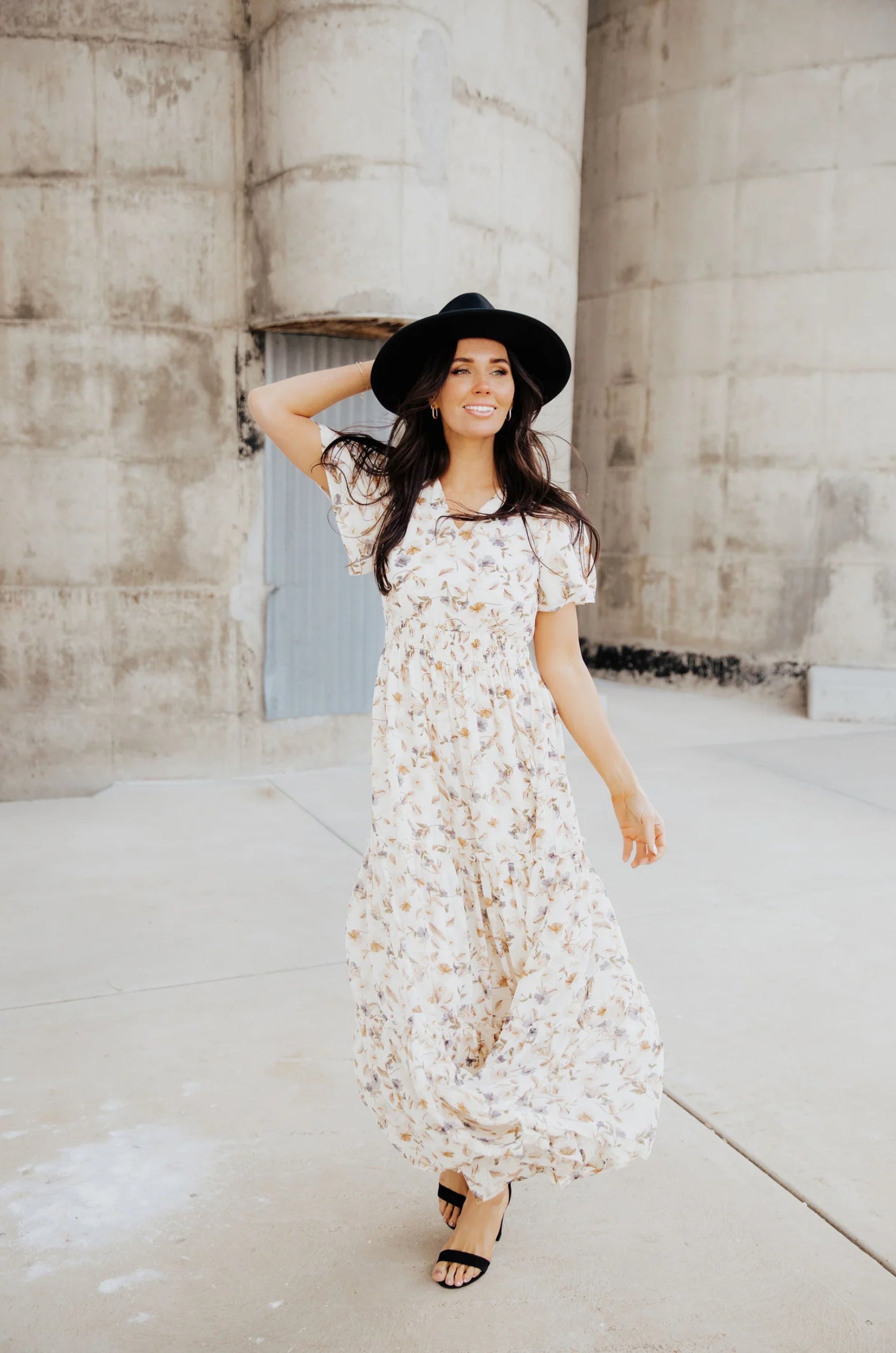 Eden modest maxi dress in vanilla mist JanieLanie