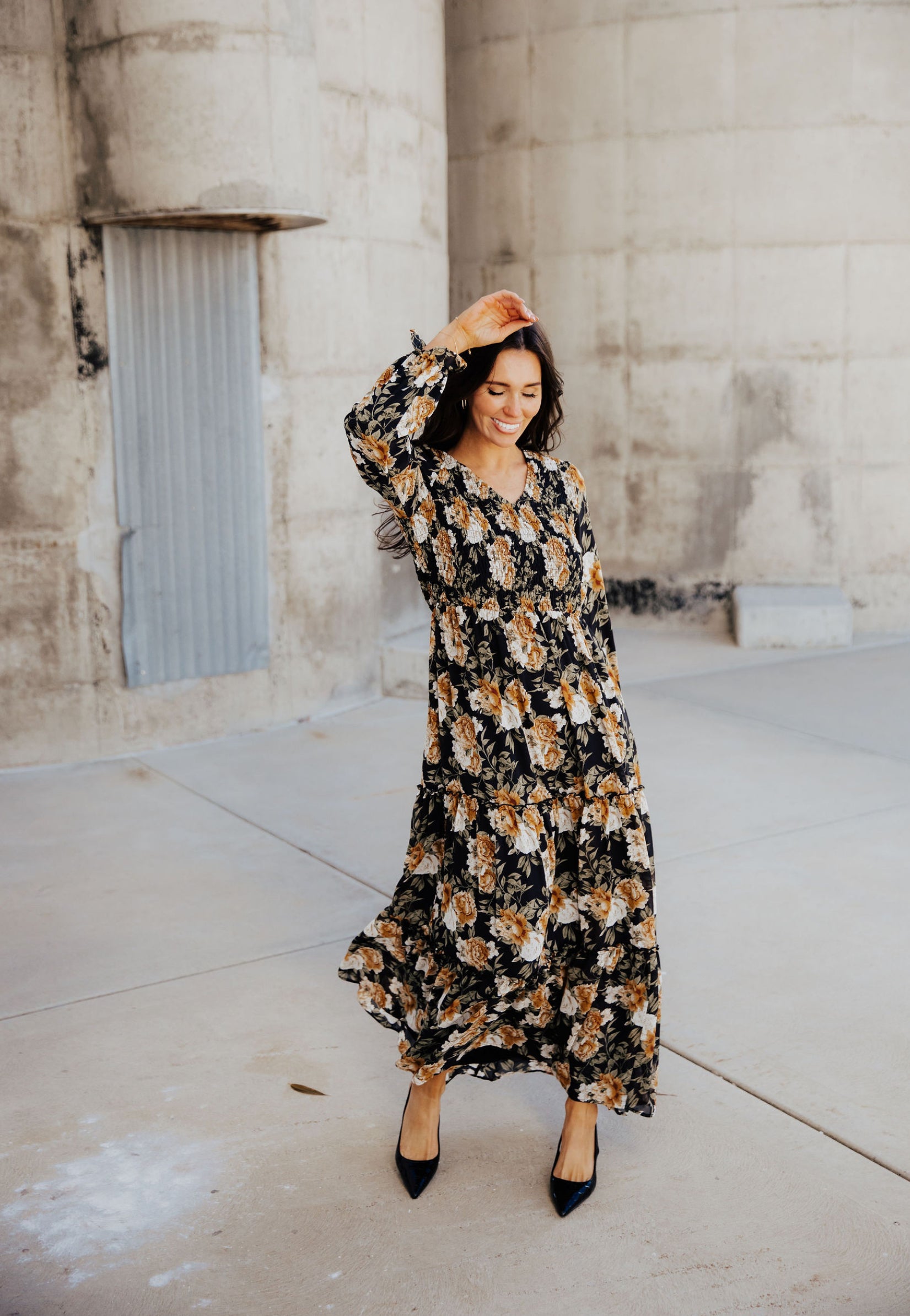 September modest maxi dress in fall frenzy-final sale JanieLanie September modest maxi dress in fall frenzy-final sale JanieLanie