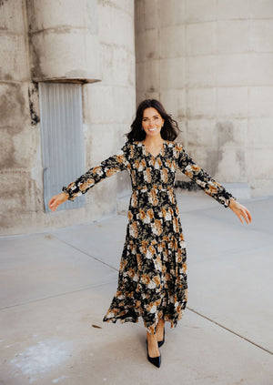 September modest maxi dress in fall frenzy-final sale JanieLanie September modest maxi dress in fall frenzy-final sale JanieLanie