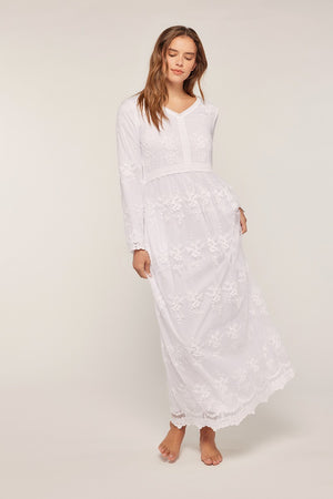 lds temple dresses Kayla Dress Mission Wishlist sleeve design with a ruffle waist Sweet Antionette White Temple Dress