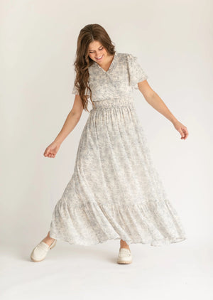 maxi dress for church Modest A-Line Bubble Sleeve La La Maxi Dress
