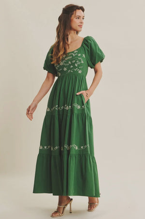 Emmy modest maxi dress in green JanieLanie Emmy modest maxi dress in green JanieLanie