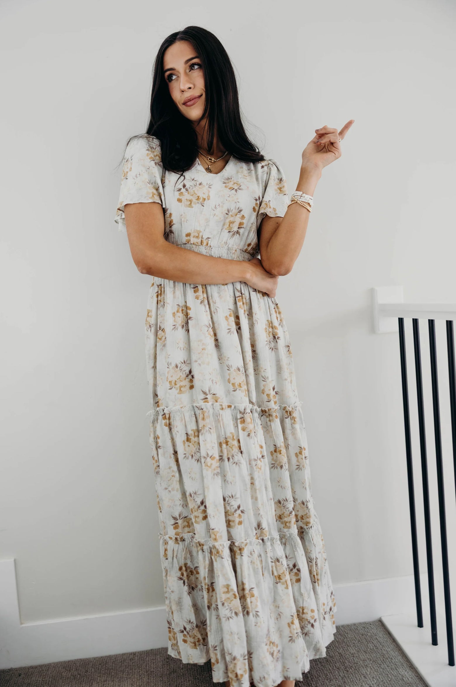 Modest Conversion Eden modest maxi dress in amber wreath β JanieLanie