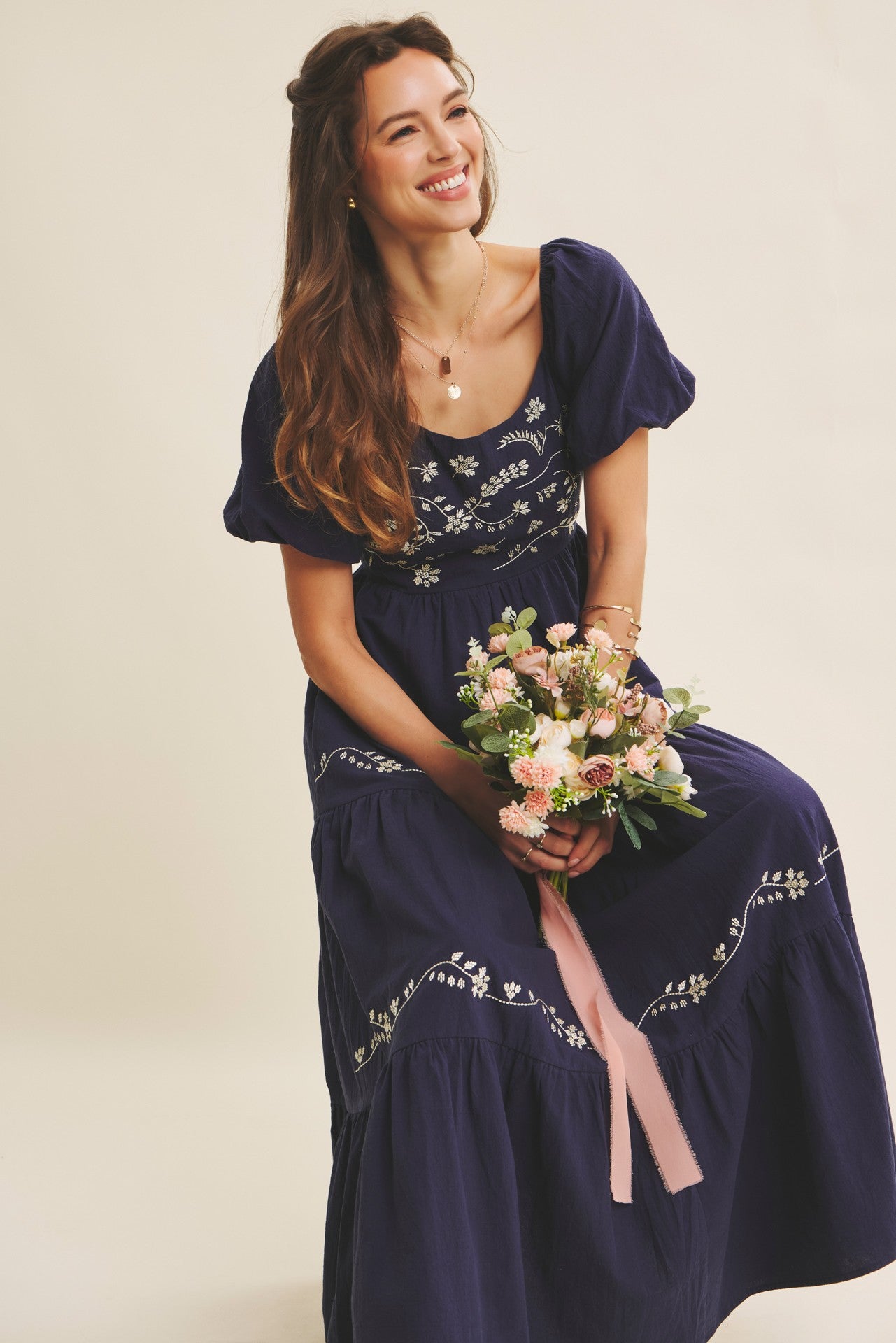 Modli Modest Emmy modest maxi dress in navy – JanieLanie
