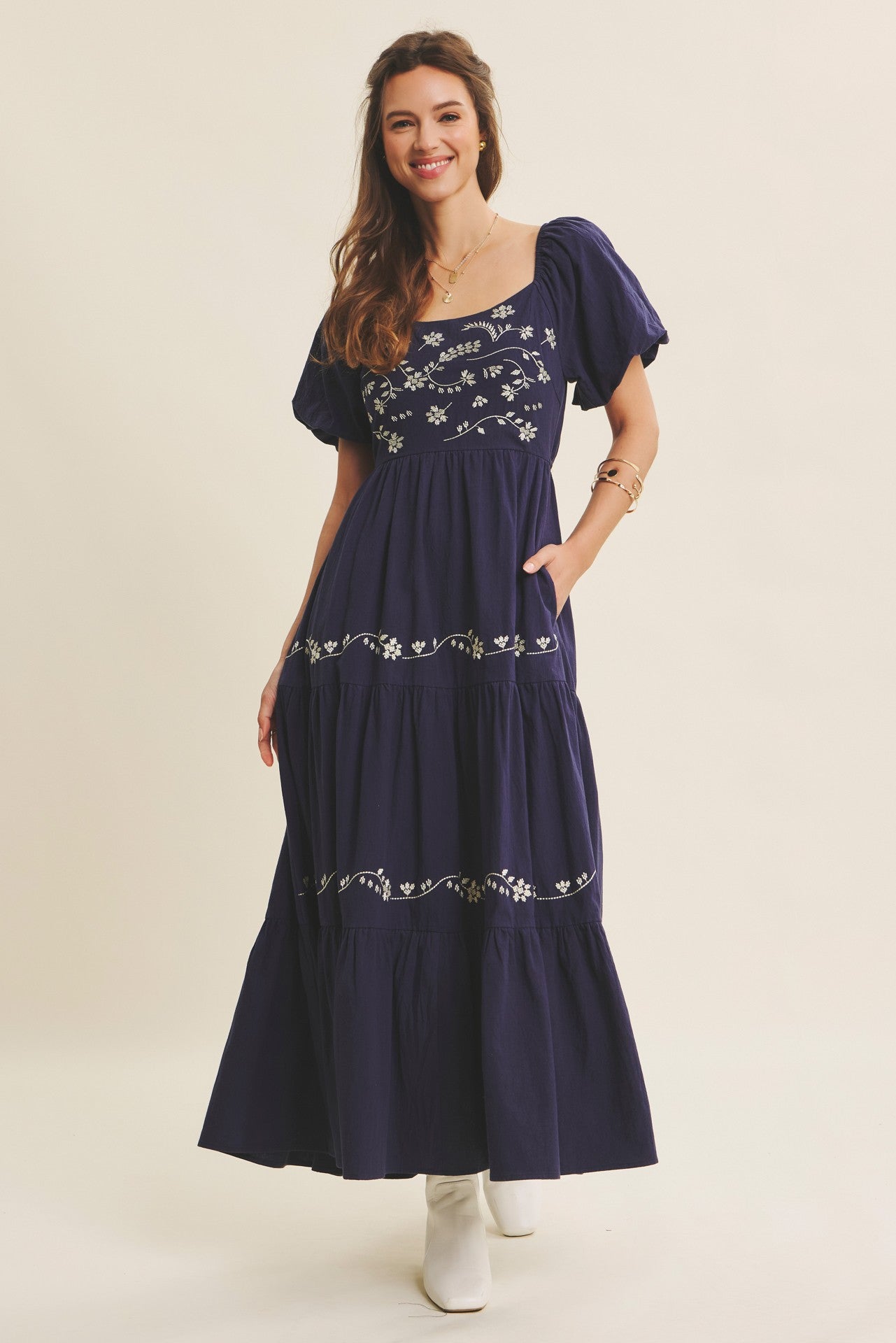 Modli Modest Emmy modest maxi dress in navy – JanieLanie
