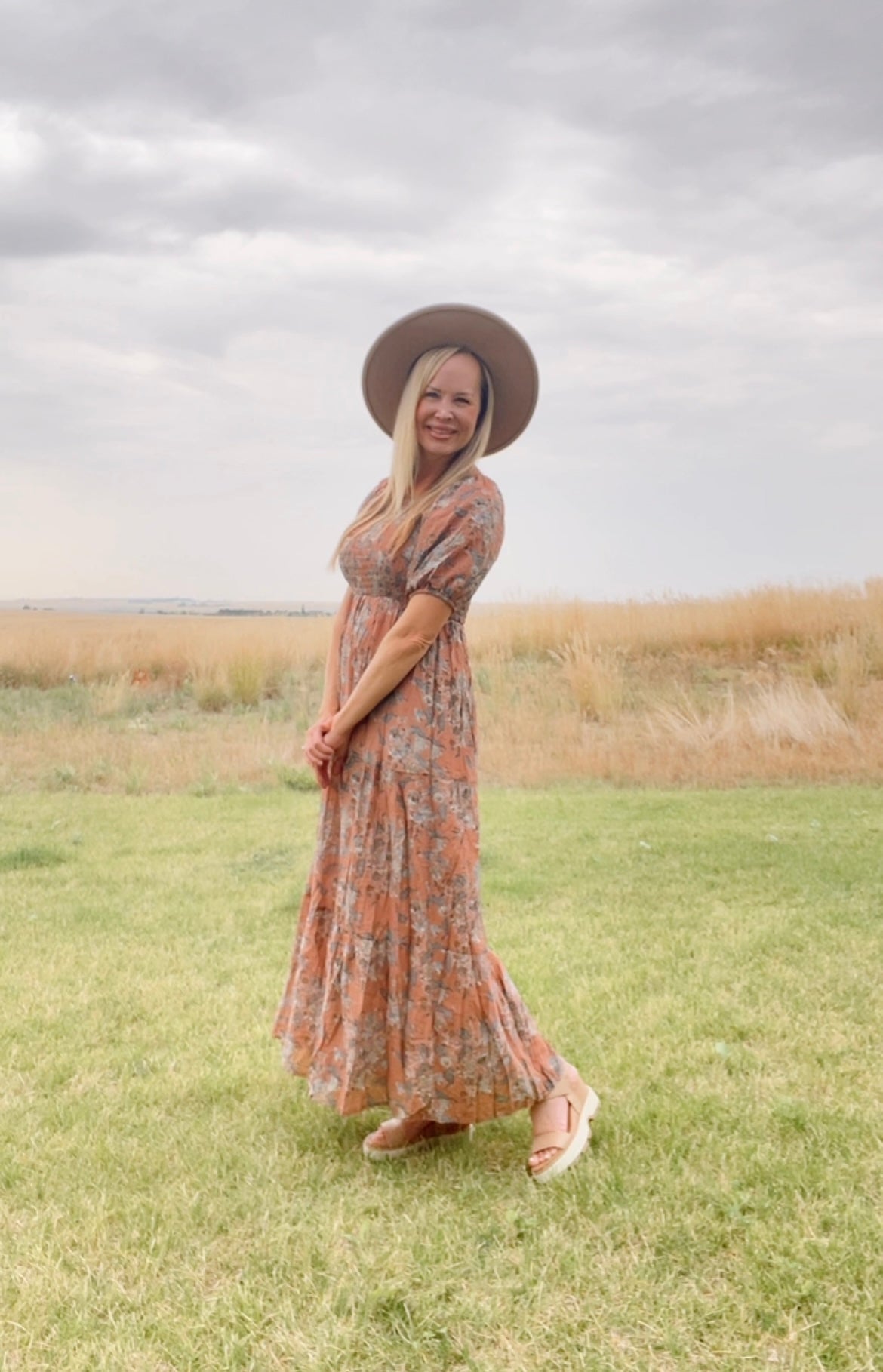 Indigo modest maxi dress in sahara whisper-final sale JanieLanie Indigo modest maxi dress in sahara whisper-final sale JanieLanie