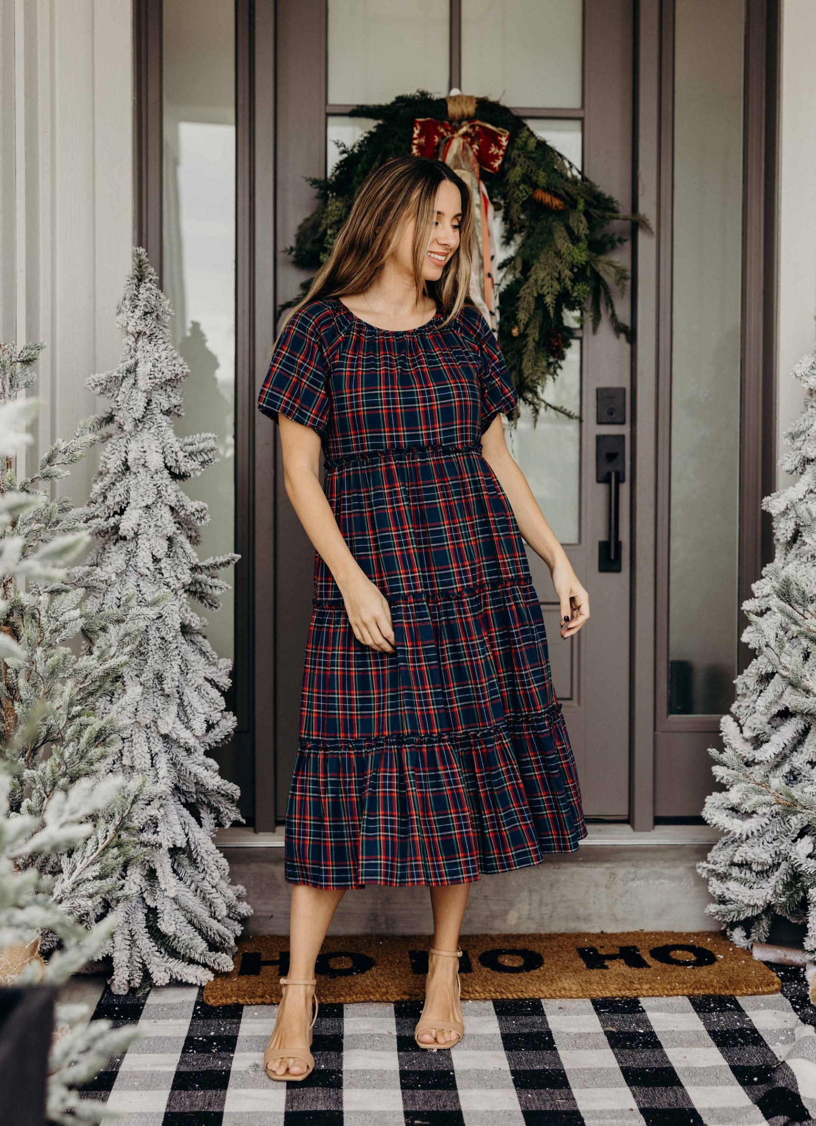 Serena modest midi dress in heritage plaid-final sale JanieLanie Serena modest midi dress in heritage plaid-final sale JanieLanie