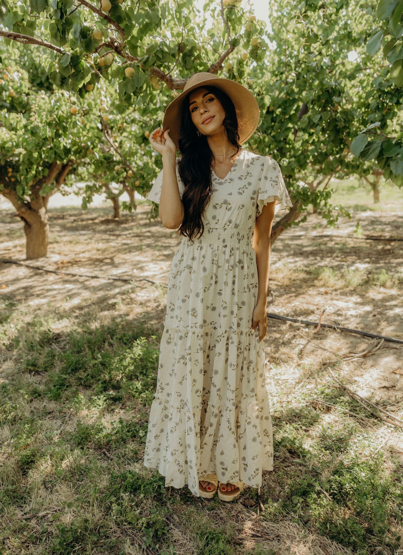 chinese dress ladies Eden modest maxi dress in lavender hydrangea-NEW – JanieLanie