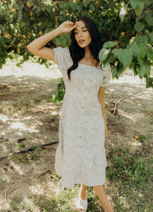 Elton modest midi dress in tulip-NEW