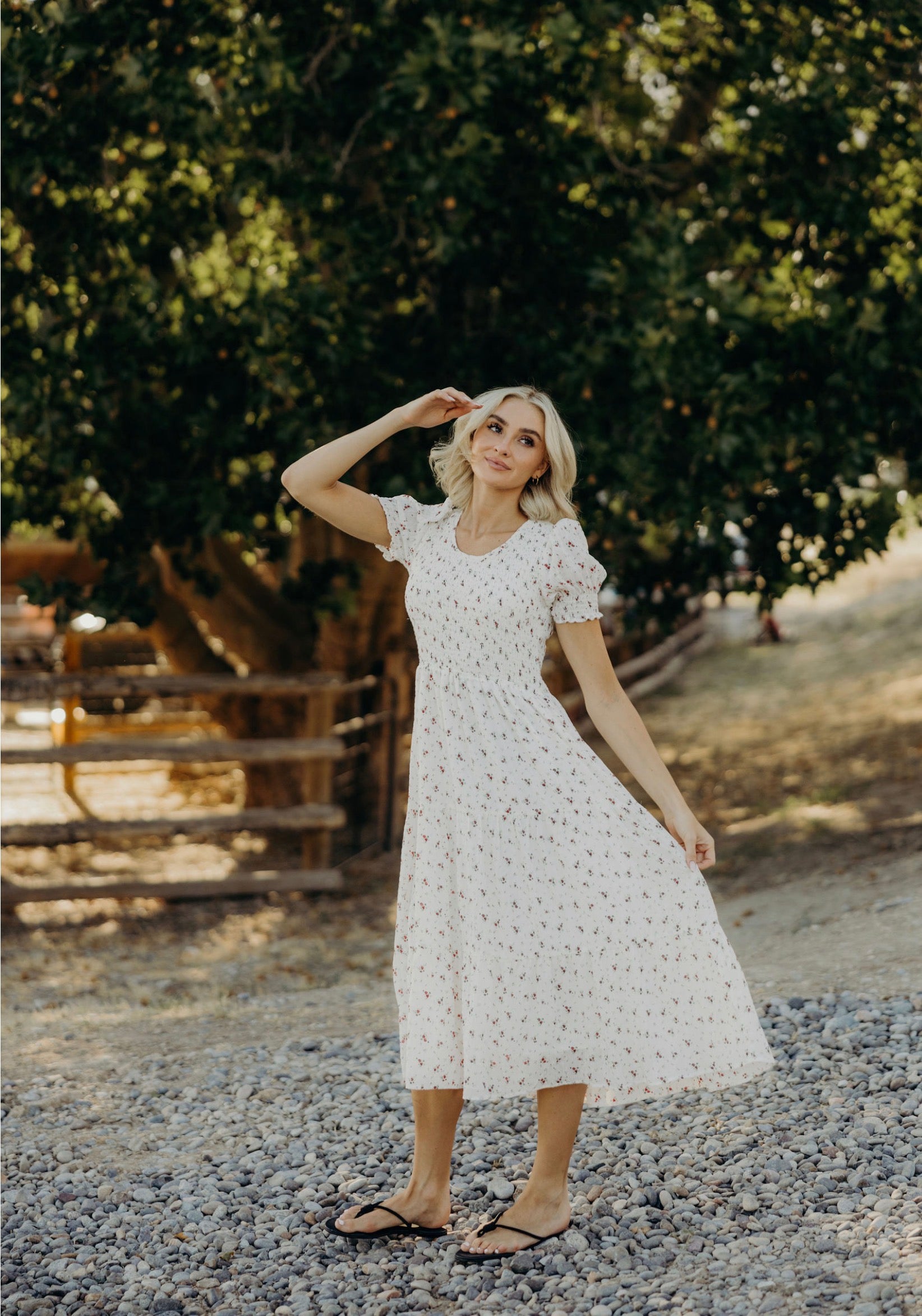 McCall modest midi in floret fizz-NEW – JanieLanie