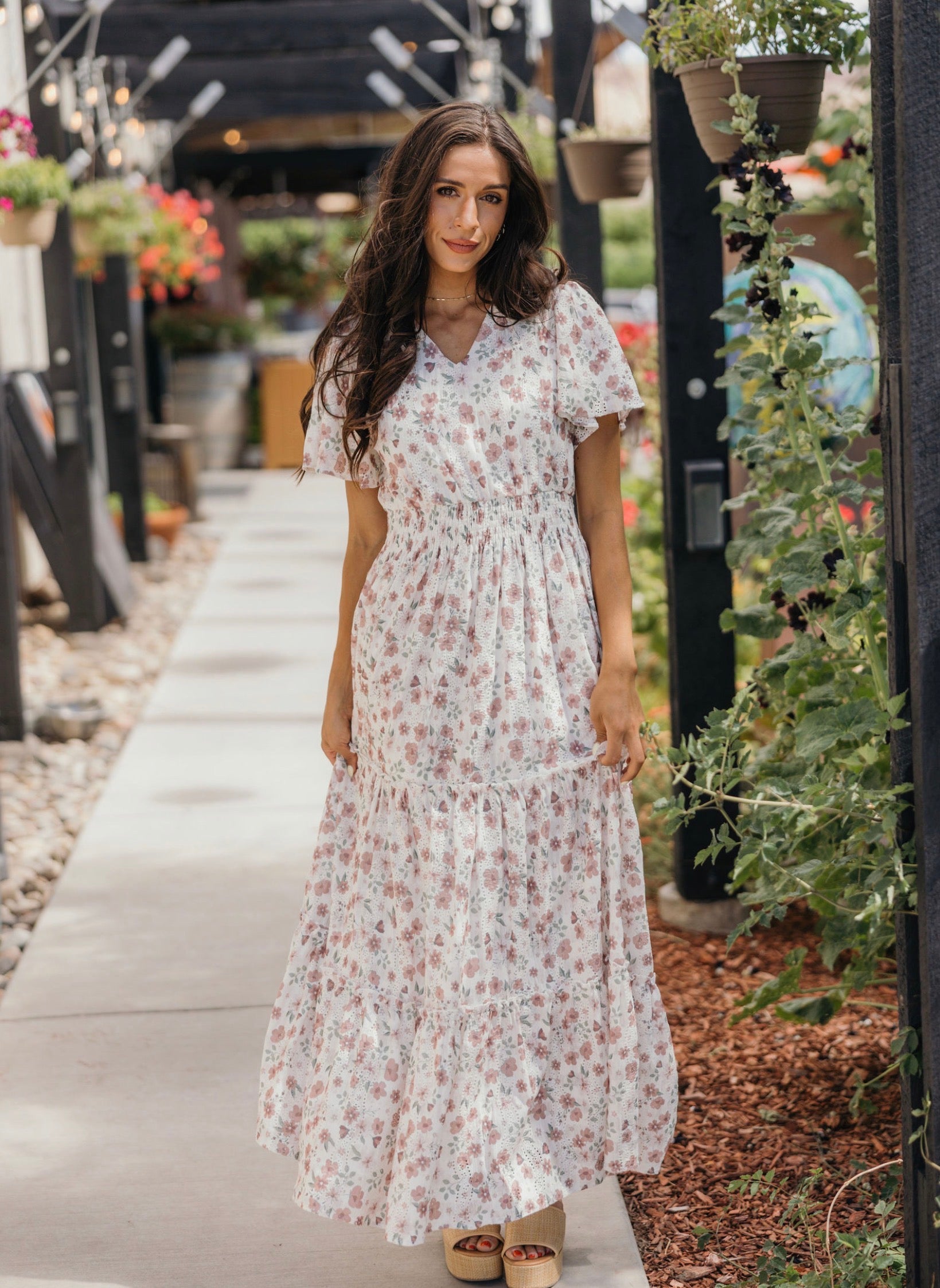 Eden modest maxi dress in wildberry stitch-NEW – JanieLanie