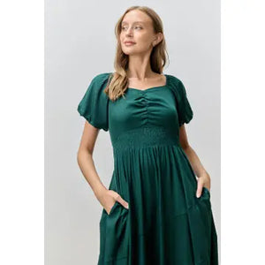 Nikki modest maxi dress in green – JanieLanie