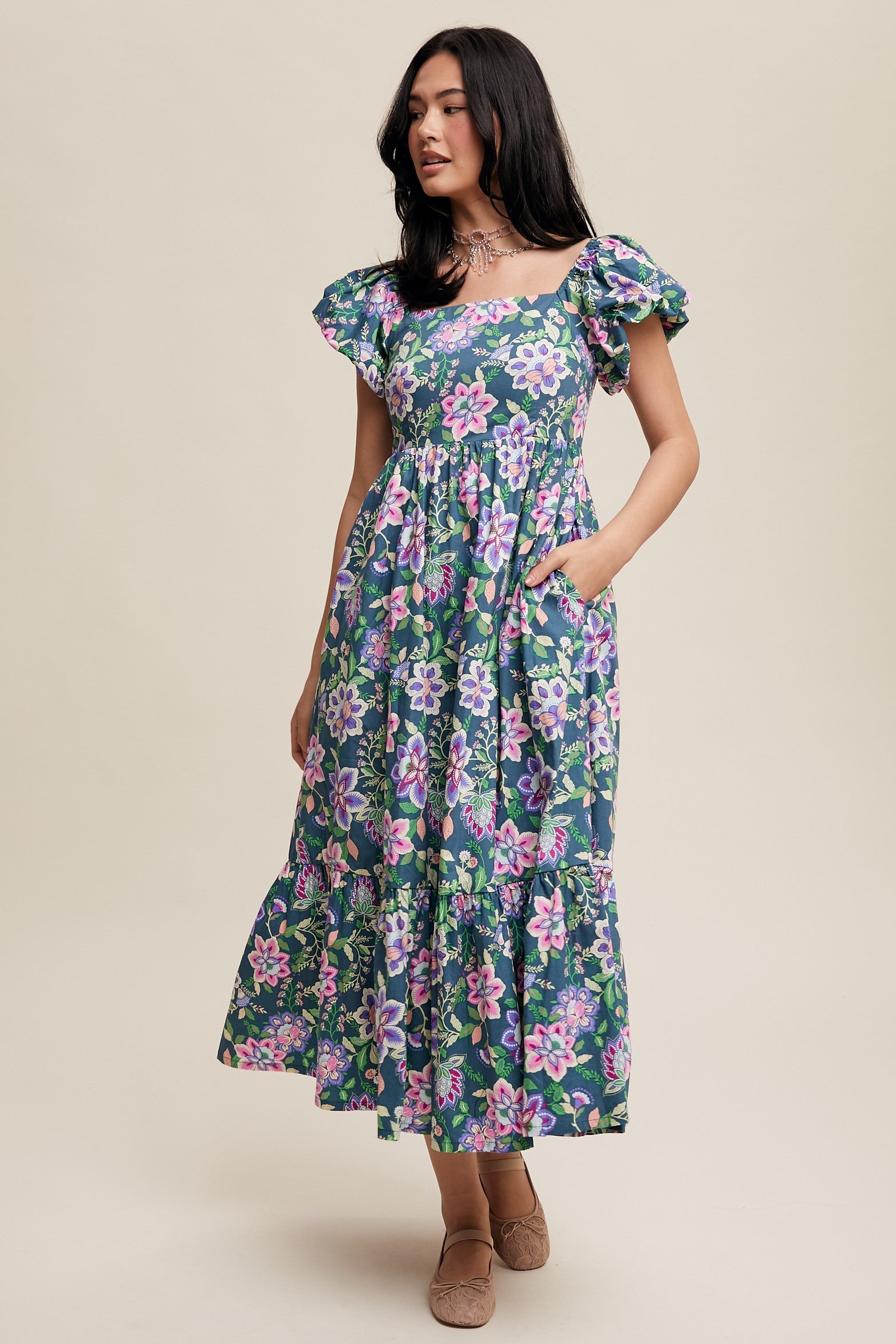 Tiffany modest midi dress-final sale – JanieLanie