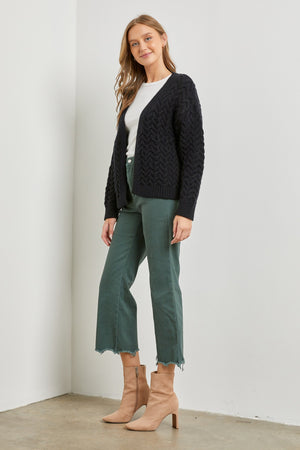 Black open knit cardigan-final sale JanieLanie Black open knit cardigan-final sale JanieLanie