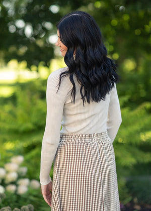 Brown gingham maxi skirt – JanieLanie