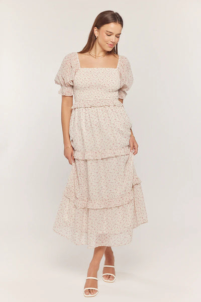 midi ditsy floral dress Mabella Midi Dress