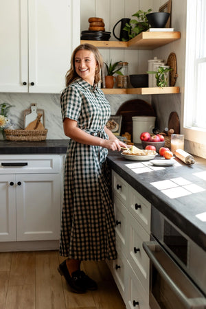 Forest modest midi dress-NEW