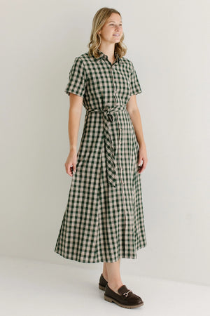 Forest modest midi dress-NEW