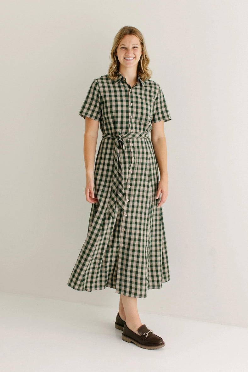 Forest modest midi dress-NEW