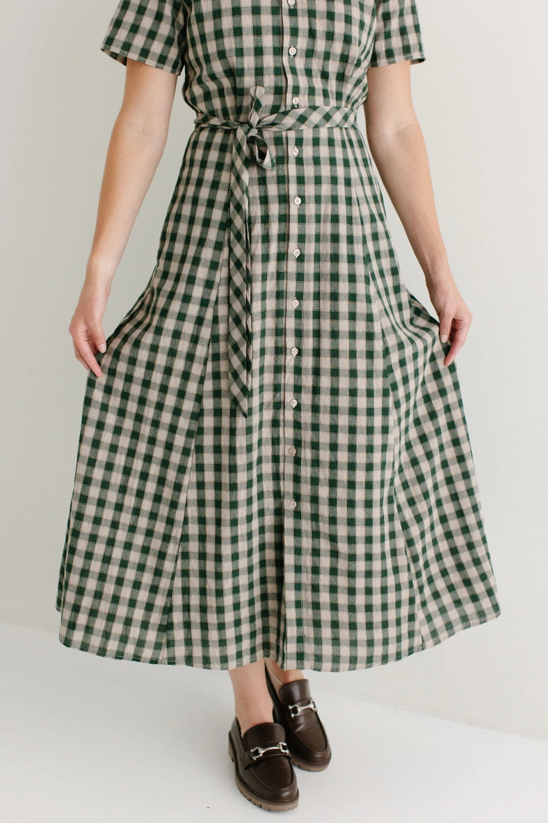 Forest modest midi dress-NEW