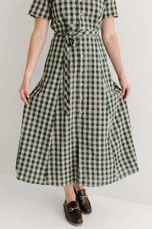 Forest modest midi dress-NEW