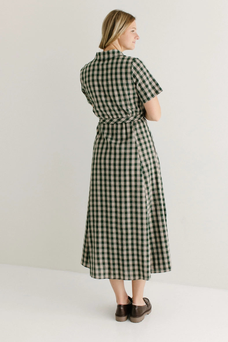 Forest modest midi dress-NEW