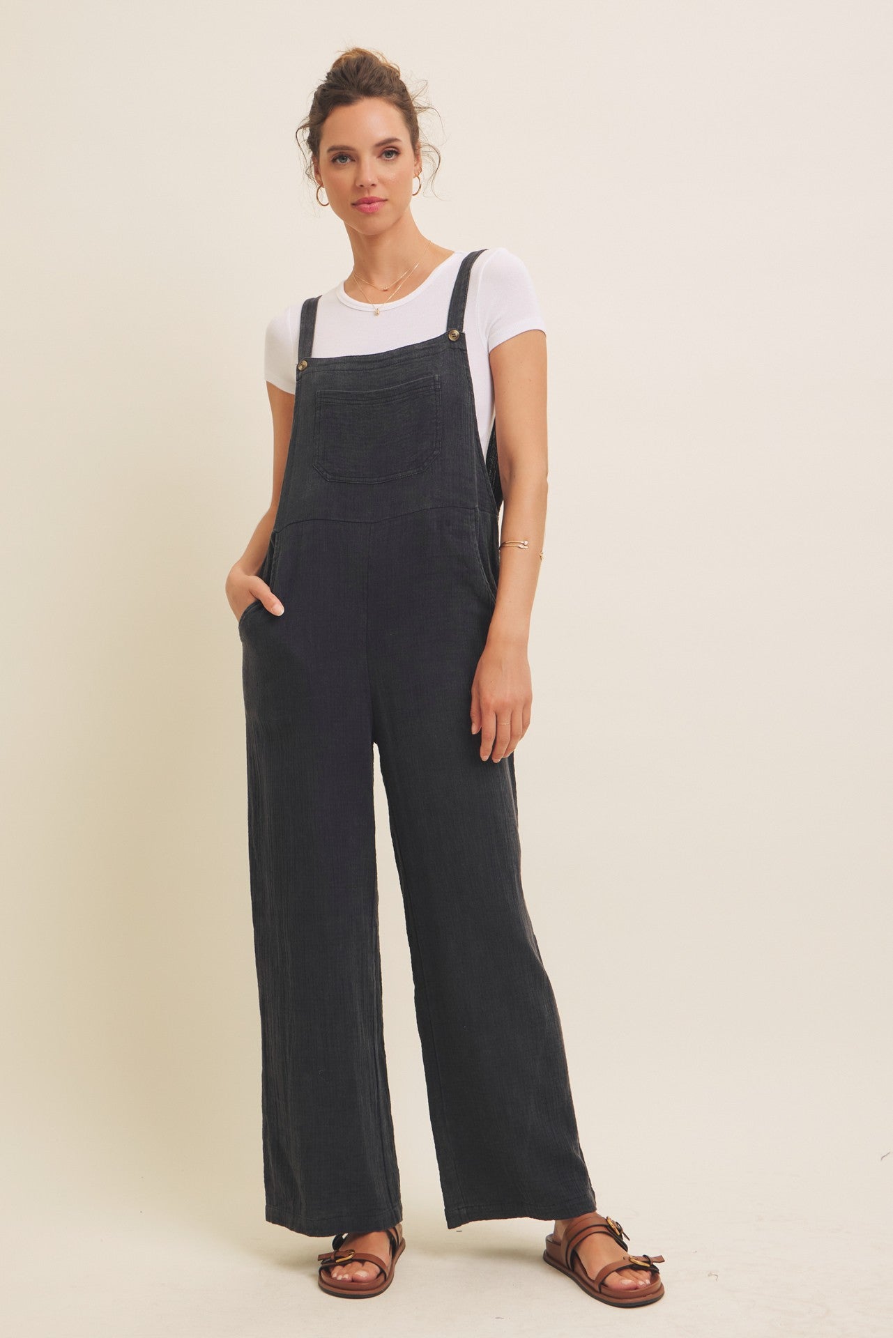 Black mineral washed overalls JanieLanie Black mineral washed overalls JanieLanie