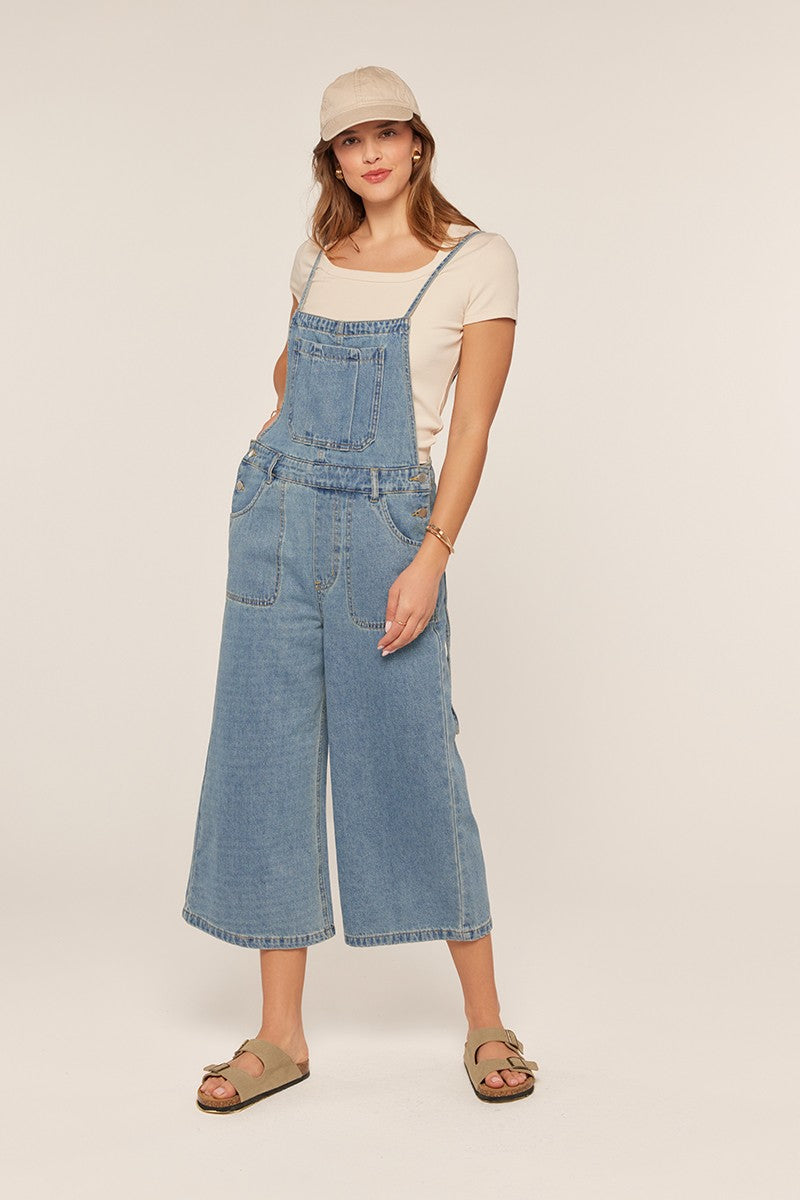 Denim overall crop pants JanieLanie Denim overall crop pants JanieLanie