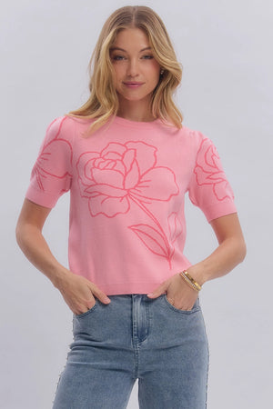 Pink rose sweater-NEW – JanieLanie