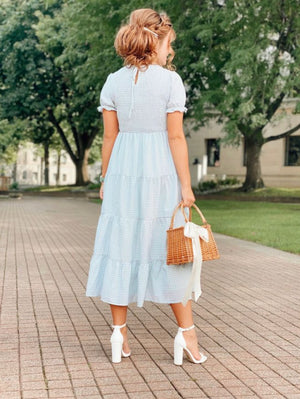 Alex modest midi dress in sage