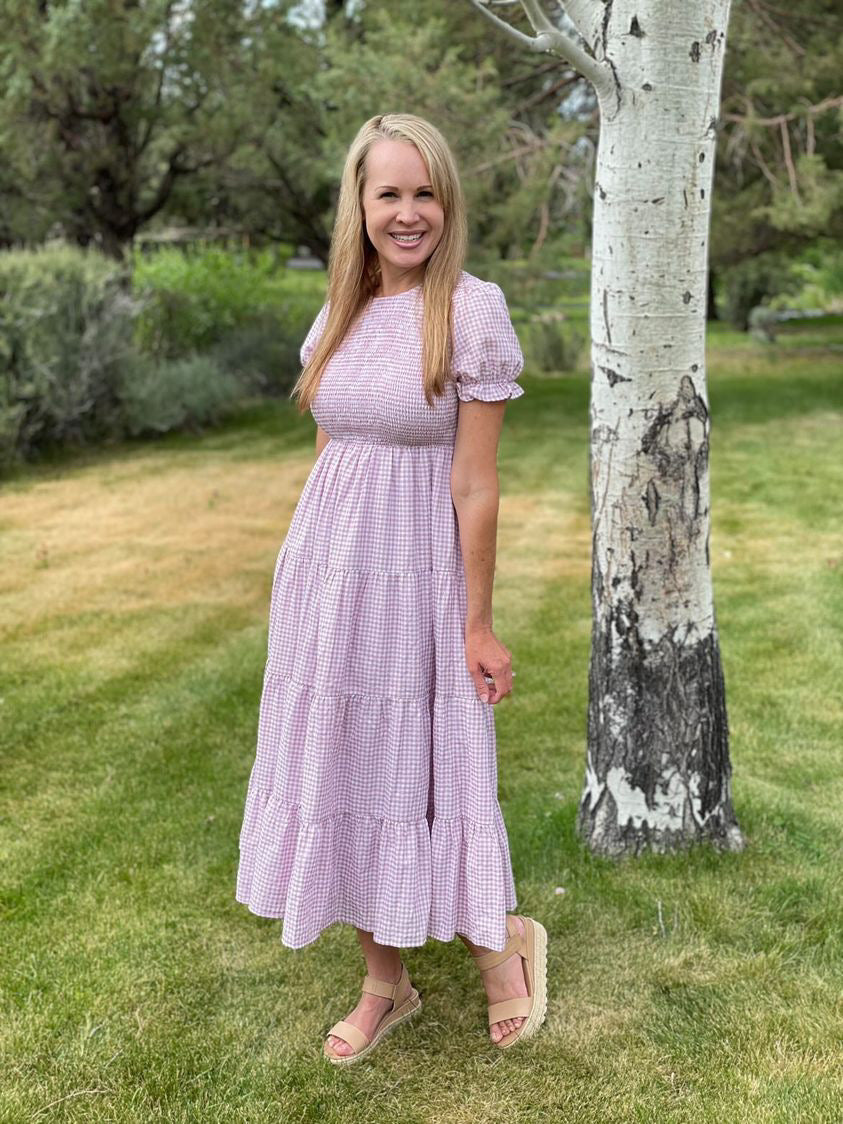Alex modest midi dress in dusty lilac JanieLanie Alex modest midi dress in dusty lilac JanieLanie