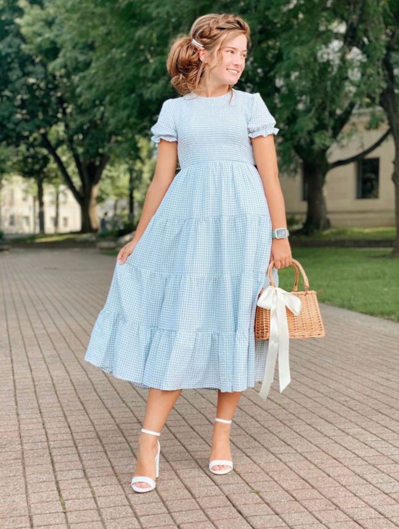 Alex modest midi dress in sage JanieLanie Alex modest midi dress in sage JanieLanie
