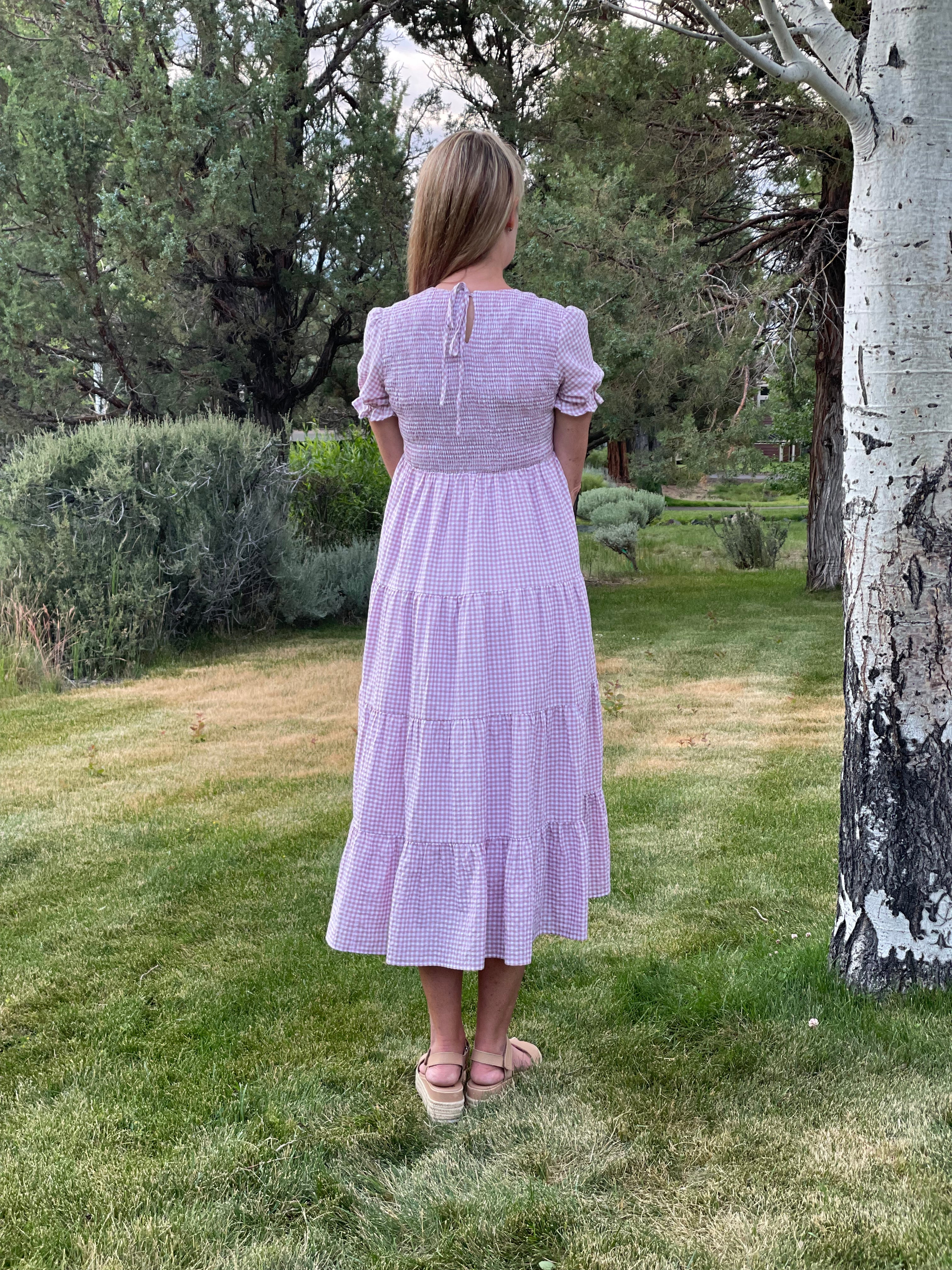Alex modest midi dress in dusty lilac JanieLanie Alex modest midi dress in dusty lilac JanieLanie